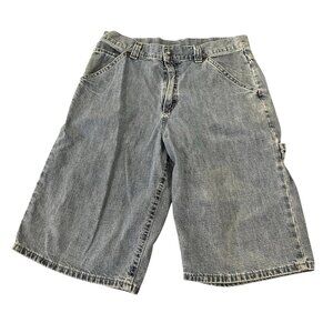Vintage Lee Carpenter Denim Shorts Men’s 31” Waist Blue Jean Workwear Utility